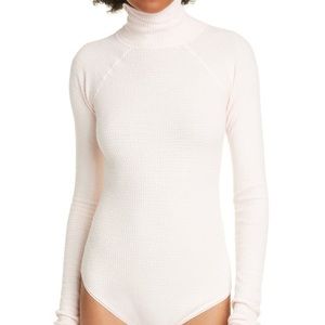 Free People White Turtleneck Body Suit